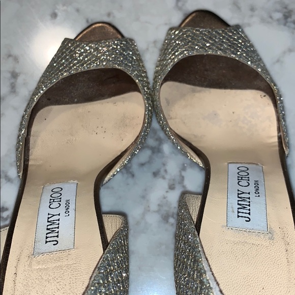 Jimmy Choo Glittered d’Orsay Pumps - Picture 4 of 7